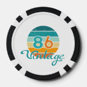 Retro Sunset 86 Vintage Distressed Pokerchips (Rückseite)