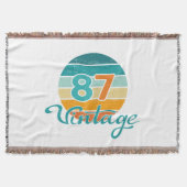 Retro Sunset 87 Vintage Distressed Decke (Vorderseite)