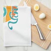 Retro Sunset 87 Vintage Distressed Geschirrtuch (Viertel Falte)