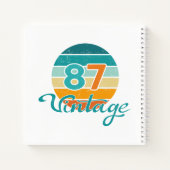 Retro Sunset 87 Vintage Distressed Notizblock (Rückseite)