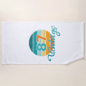 Retro Sunset 87 Vintage Distressed Strandtuch (Vorderseite)
