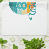 Retro Sunset 88 Vintage Distressed Geschirrtuch (Gefaltet)