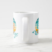Retro Sunset 88 Vintage Distressed Jumbo-Tasse (Rückseite)