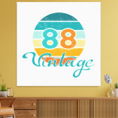 Retro Sunset 88 Vintage Distressed Leinwanddruck (Insitu (Wohnzimmer))