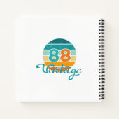 Retro Sunset 88 Vintage Distressed Notizblock (Rückseite)