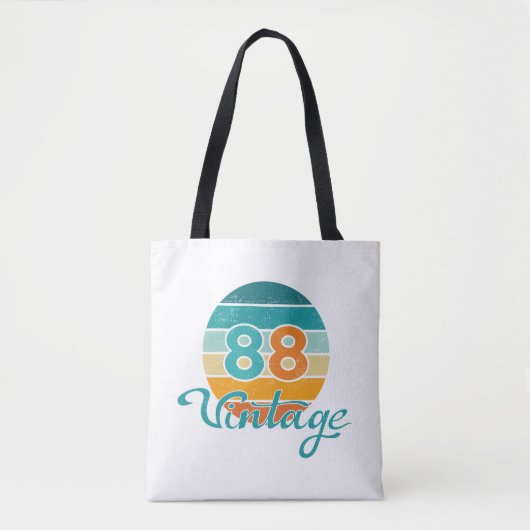 Retro Sunset 88 Vintage Distressed Tasche (Vorderseite)