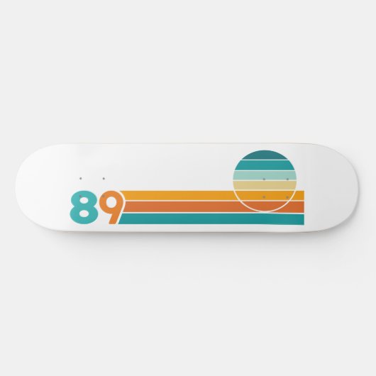 Retro Sunset 89 Beach Towel Skateboard (Horizontal)