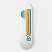 Retro Sunset 89 Beach Towel Skateboard (Vorderseite)