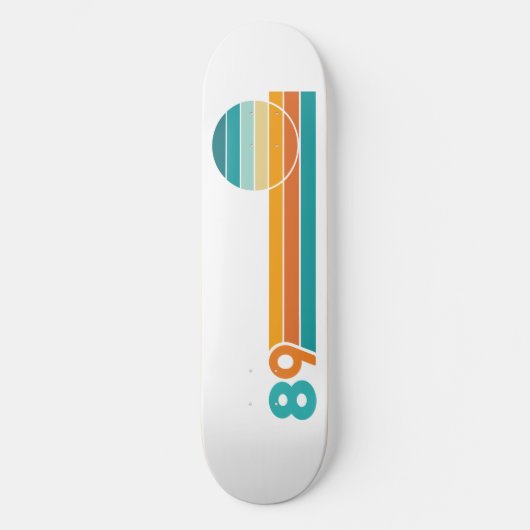 Retro Sunset 89 Beach Towel Skateboard (Vorderseite)