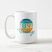 Retro Sunset 89 Vintage Distressed Kaffeetasse (Links)