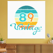 Retro Sunset 89 Vintage Distressed Leinwanddruck (Insitu (Wohnzimmer))
