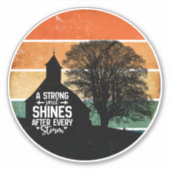 Retro Sunset a Strong Soul Aufkleber (Vorderseite)