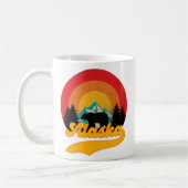 Retro Sunset Alaska Juneau Bear Mountains Wild AK Kaffeetasse (Links)