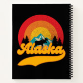 Retro Sunset Alaska Juneau Elche 0Berge Wild Notizblock (Rückseite)