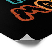 Retro Sunset Alaskan Malamute Poster (Ecke)