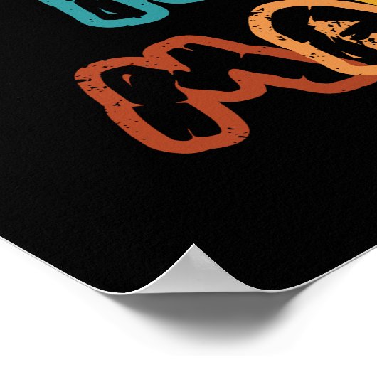 Retro Sunset Alaskan Malamute Poster (Ecke)