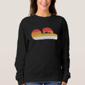 Retro Sunset American Bison Sweatshirt (Vorderseite)