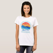 Retro Sunset and Waves Ocean Sprichwort T-Shirt (Vorne ganz)