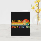 Retro Sunset Autism Awareness Neurodiversity Spect Karte (Gelbe Blume)