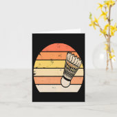 Retro Sunset Badminton Karte (Gelbe Blume)