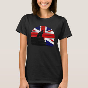 Retro sunset bald adler on cliff Vereinigtes König T-Shirt