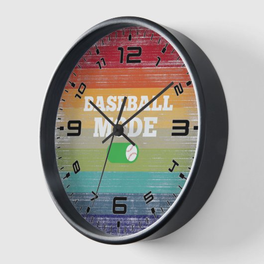 Retro-Sunset-Baseball-Modus Uhr (Winkel)