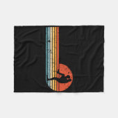 Retro Sunset Baseball Pitcher Vintag Baseball Pla Fleecedecke (Vorderseite (Horizontal))