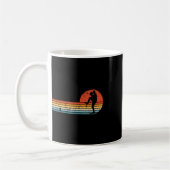 Retro Sunset Baseball Pitcher Vintag Baseball Pla Kaffeetasse (Links)