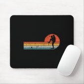 Retro Sunset Baseball Pitcher Vintag Baseball Pla Mousepad (Mit Mouse)