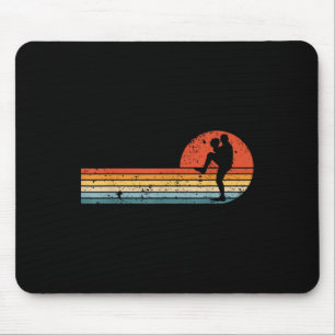 Retro Sunset Baseball Pitcher Vintag Baseball Pla Mousepad