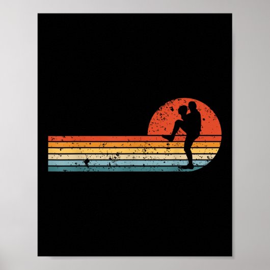 Retro Sunset Baseball Pitcher Vintag Baseball Pla Poster (Vorne)
