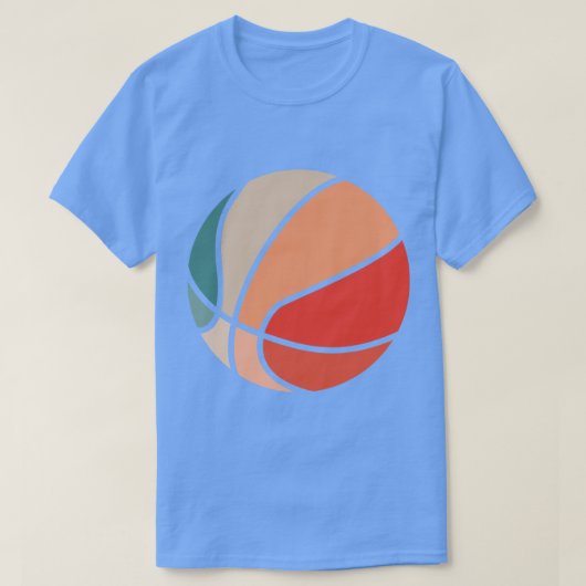 Retro Sunset Basketball farbenfroh T-Shirt (Design vorne)