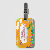 Retro Sunset Beach Gepäckanhänger (Vorderseite Vertikal)