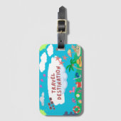 Retro Sunset Beach Gepäckanhänger (Vorderseite Vertikal)