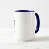 Retro Sunset Beach Retro Surfboard Tasse (VorderseiteRechts)
