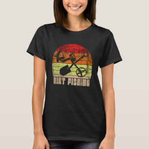 Retro Sunset Beach Treasure Jagd Schmutziges Fisch T-Shirt