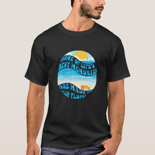 Retro Sunset Beach Urlaub Matching Familienmädchen T-Shirt (Vorderseite)