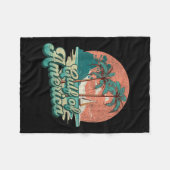 Retro Sunset Beach Vibes - Golf von USA, Amerika Fleecedecke (Vorderseite (Horizontal))