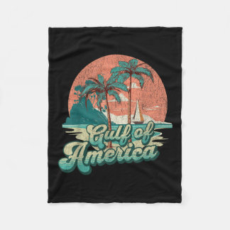 Retro Sunset Beach Vibes - Golf von USA, Amerika Fleecedecke