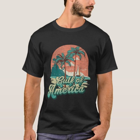 Retro Sunset Beach Vibes - Golf von USA, Amerika T-Shirt (Vorderseite)