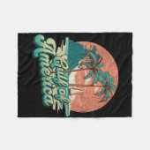 Retro Sunset Beach Vibes - Golf von USA Fleecedecke (Vorderseite (Horizontal))