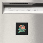 Retro Sunset Beach Vibes - Golf von USA Magnet (In Situ (Geschirrspüler))