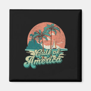 Retro Sunset Beach Vibes - Golf von USA Magnet