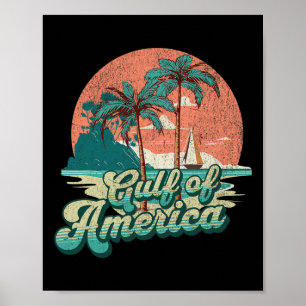 Retro Sunset Beach Vibes - Golf von USA Poster