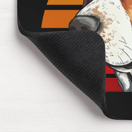 Retro Sunset Beagle Mousepad (Ecke)
