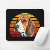Retro Sunset Beagle Mousepad (Mit Mouse)