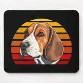 Retro Sunset Beagle Mousepad (Vorne)