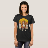 Retro Sunset Beagle T-Shirt (Vorne ganz)