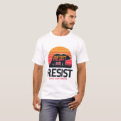 Retro Sunset Bear Resist rett Nature T-Shirt (Vorne ganz)
