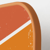 Retro Sunset Blue und Orange Personalisiert Pickleball Schläger (Linke Seite)